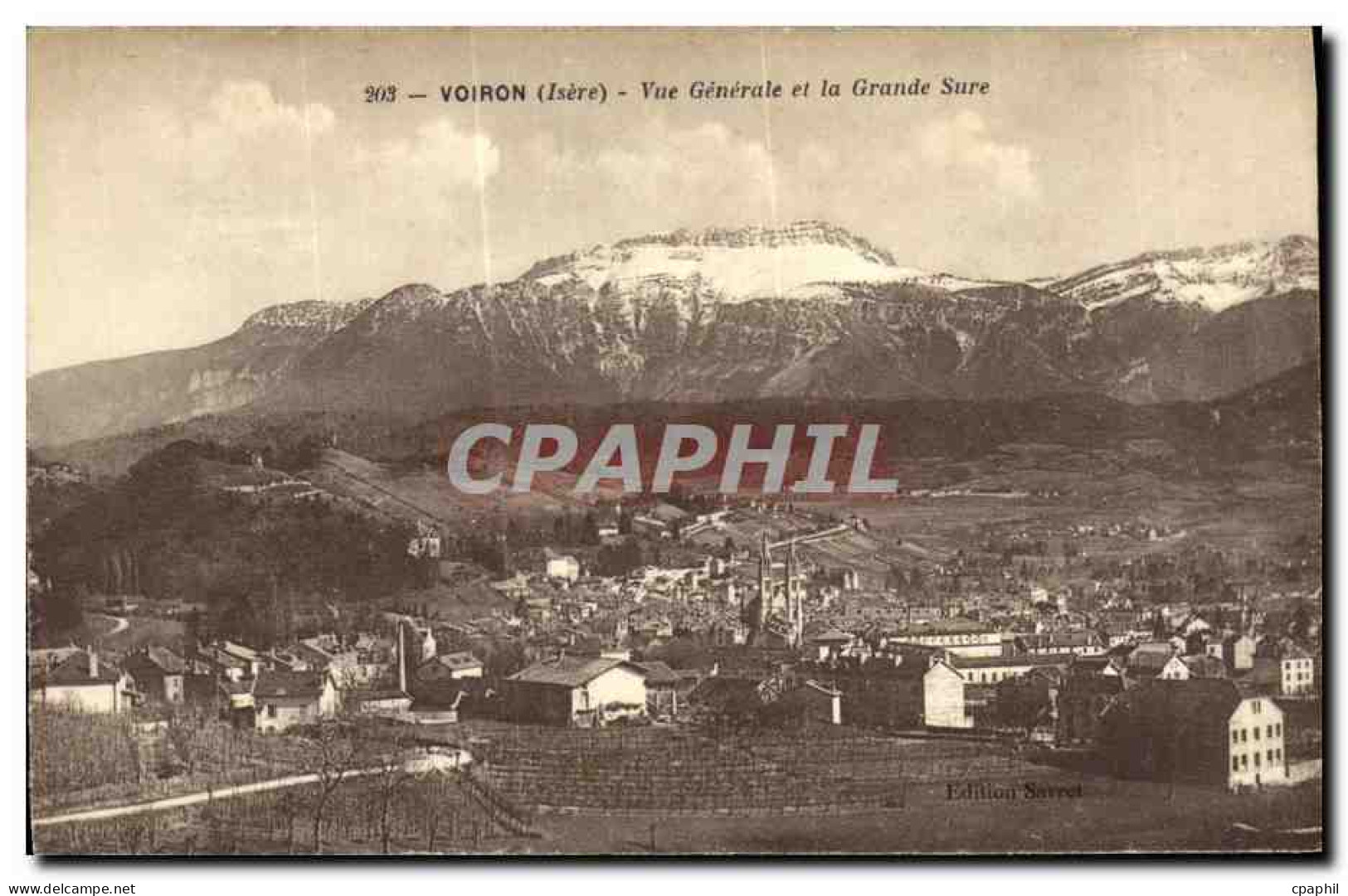 CPA Voiron Vue Generale et la Grand Sure