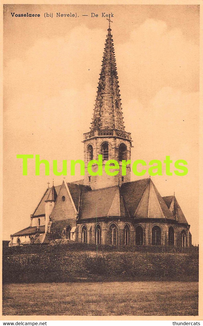 CPA VOSSELAERE VOSSELARE BIJ NEVELE DE KERK