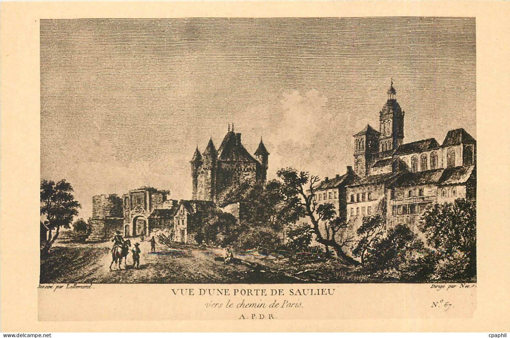 CPA VUE D UNE PORTE DE SAULIEU