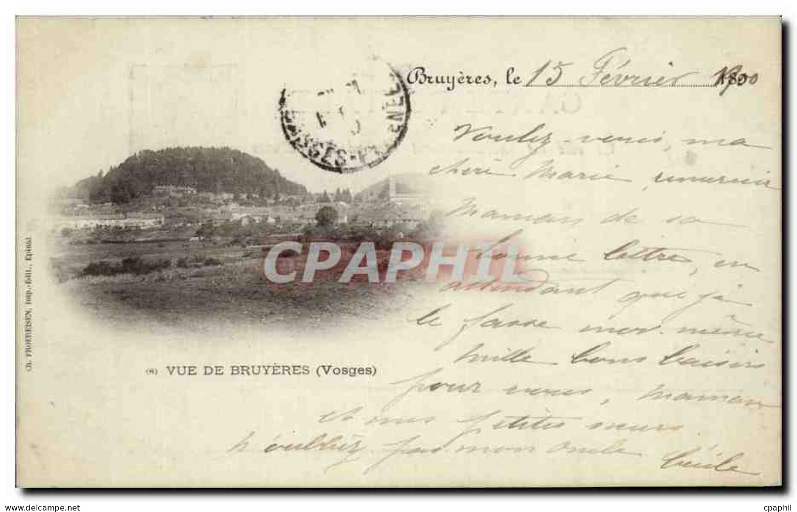 CPA Vue De Bruyeres Carte 1900