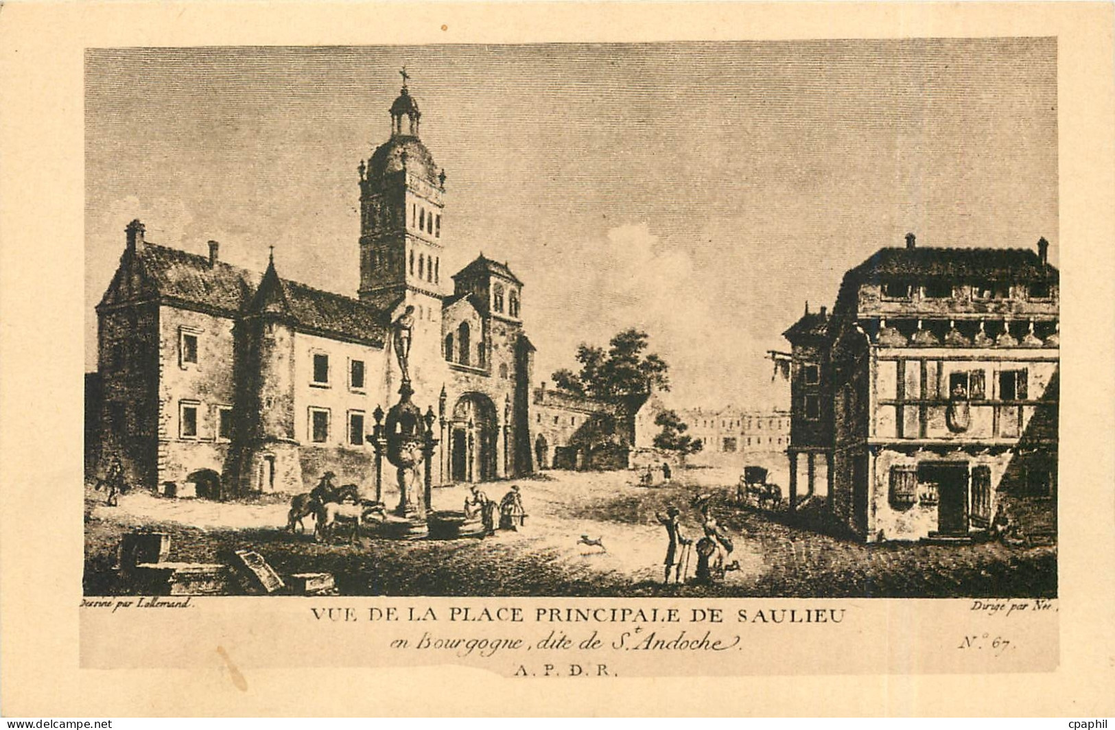 CPA vue de la ville de saulieu