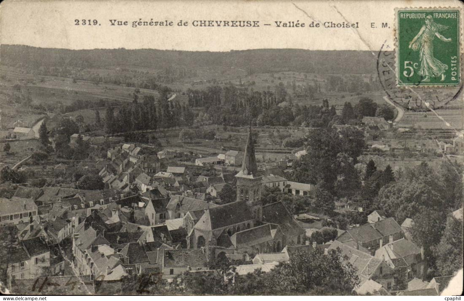 CPA Vue generale de Chevreuse Vallee de Choisel