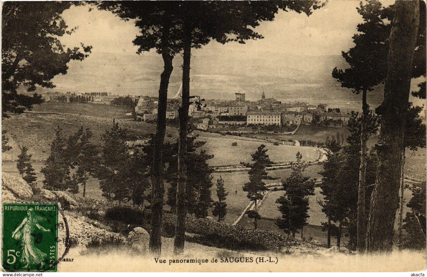CPA Vue panoramique de SAUGUES (H-L.) (202681)