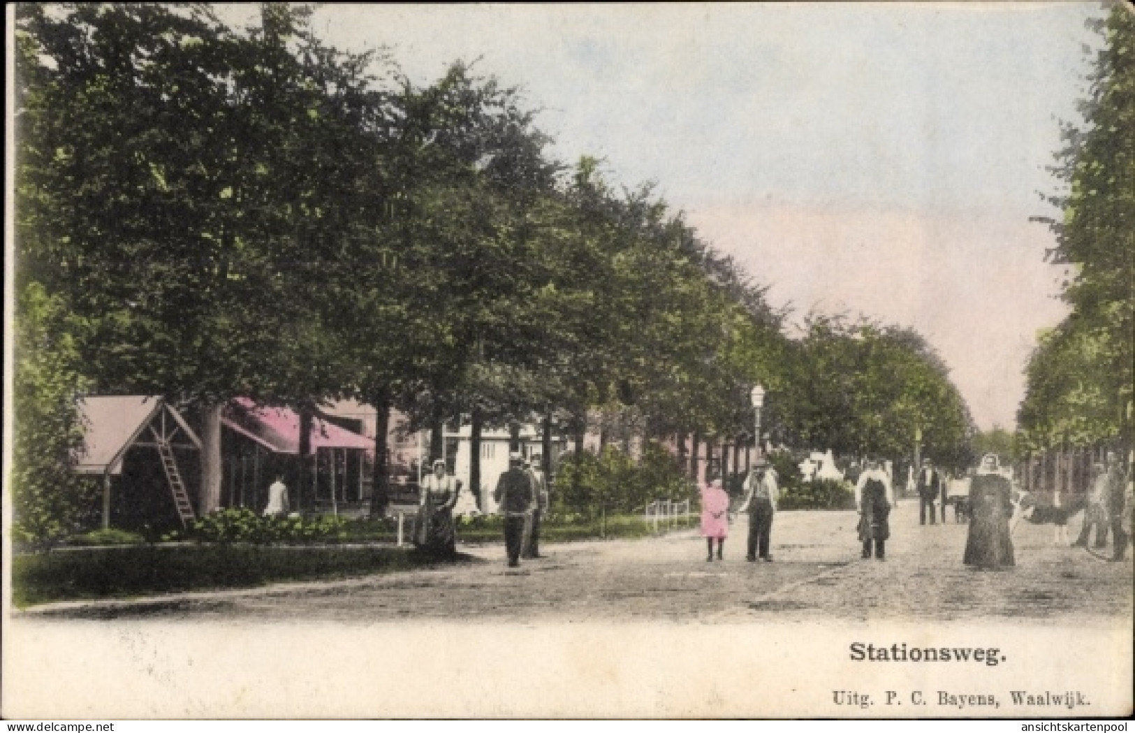 CPA Waalwijk Nordbrabant Niederlande, Stationsweg