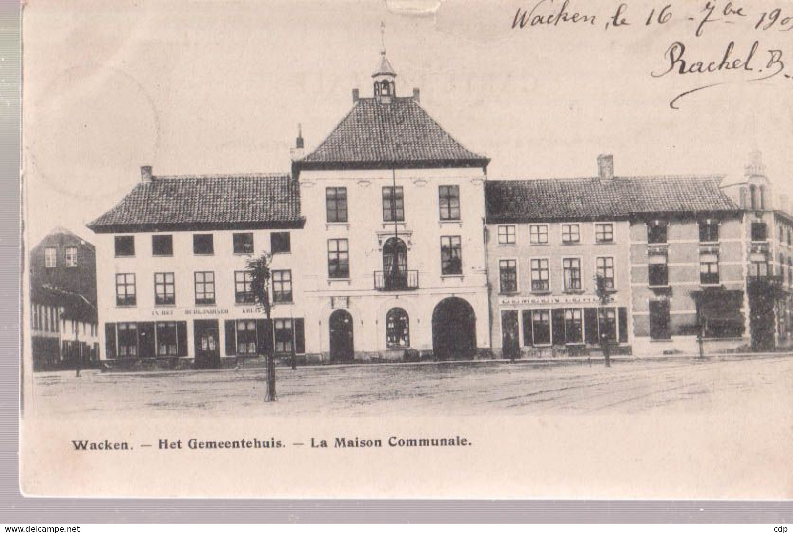 CPA wacken   1905   gemeentehuis