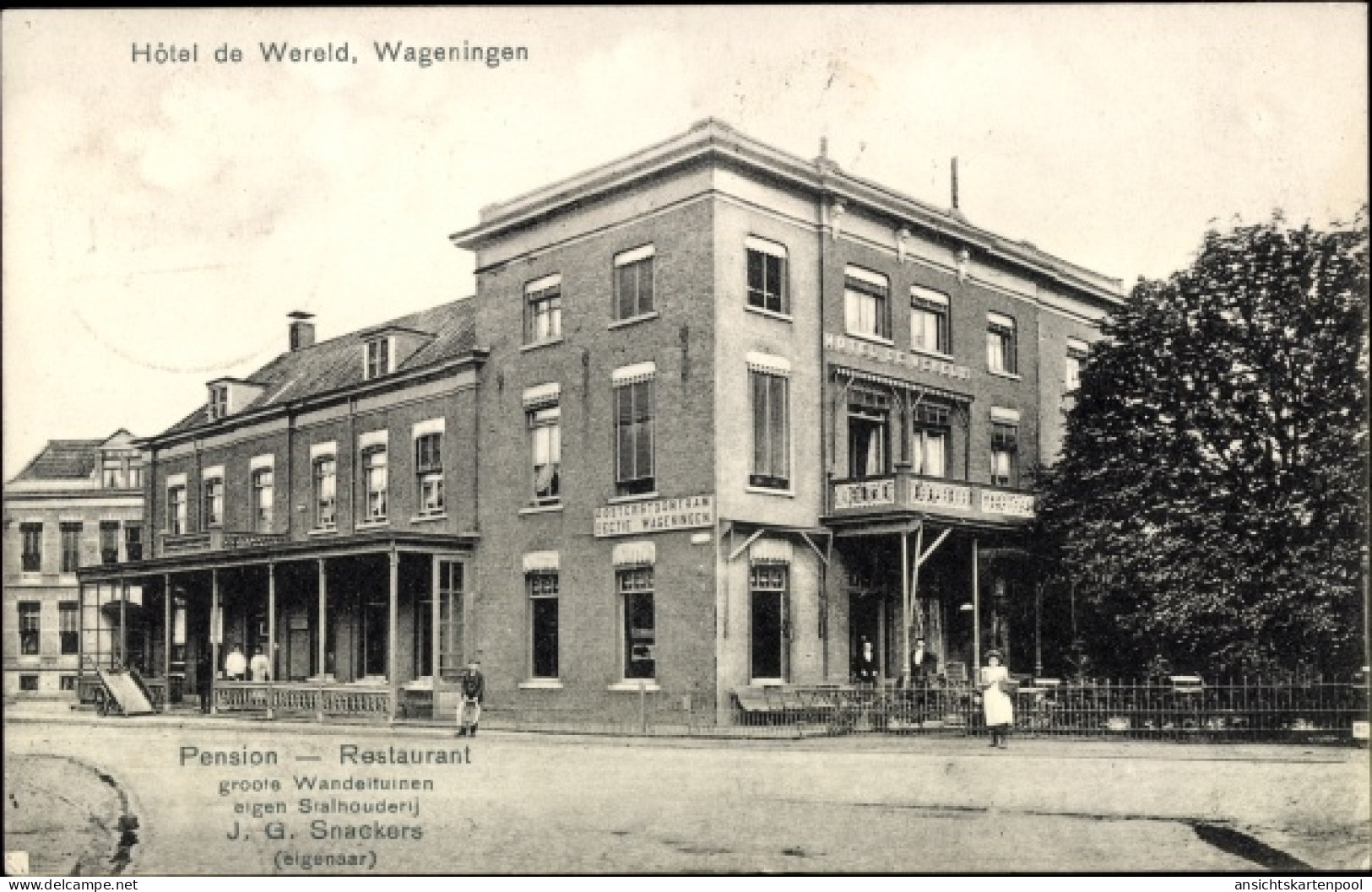 CPA Wageningen Gelderland Niederlande, Hotel De Wereld