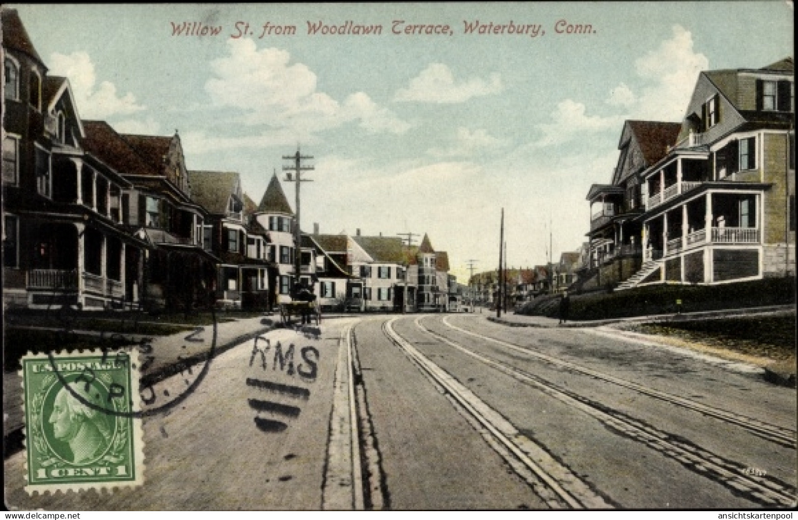 CPA Waterbury Connecticut USA, Willow Street from Woodlawn Terrace