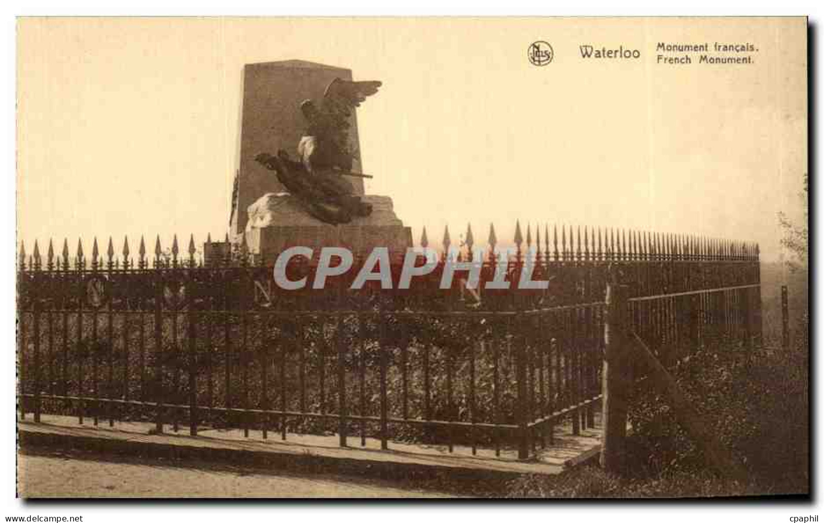 CPA Waterloo Monument Francais
