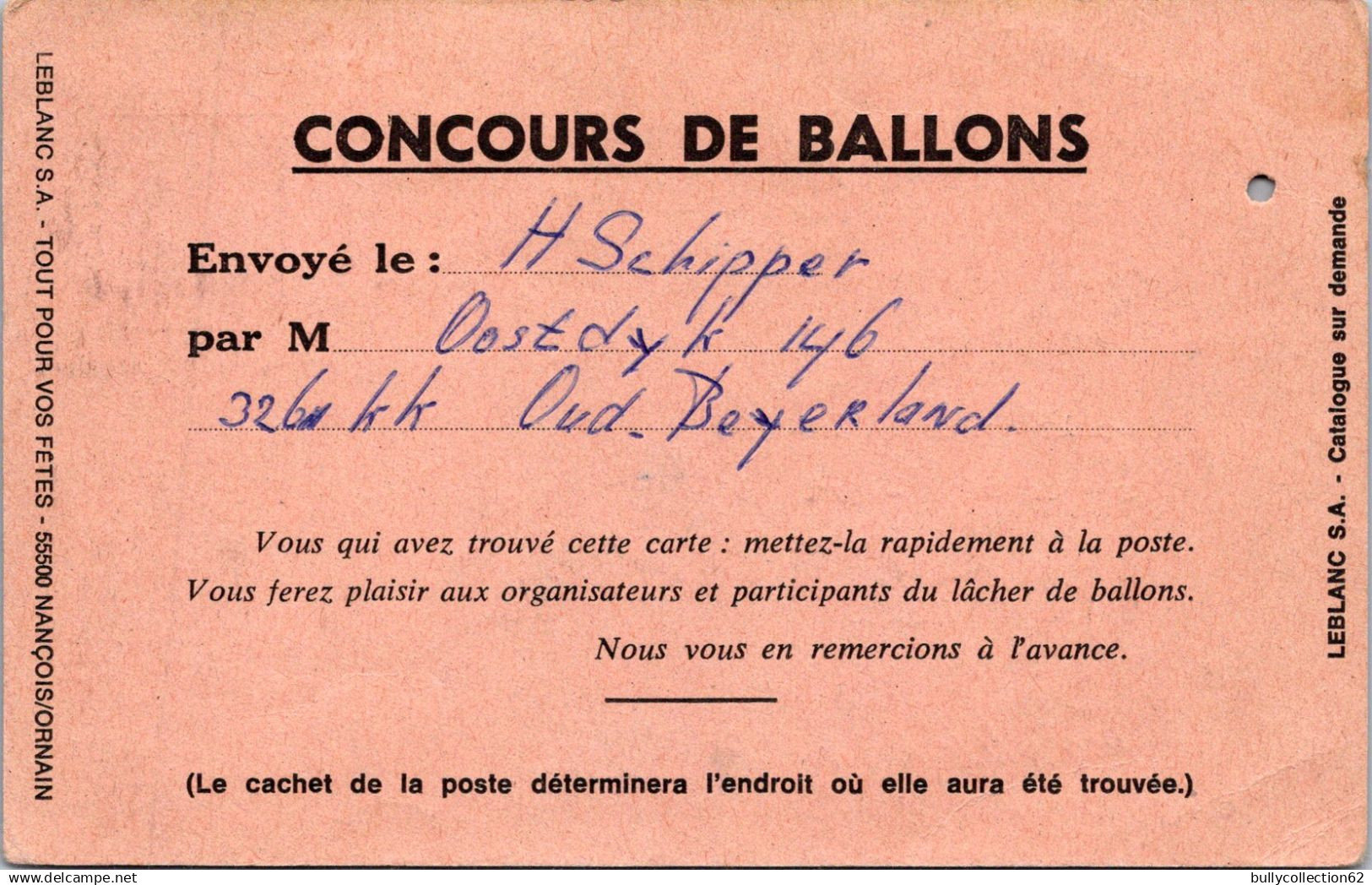 CPA  -  WATTRELOS  -  Concours de Ballons