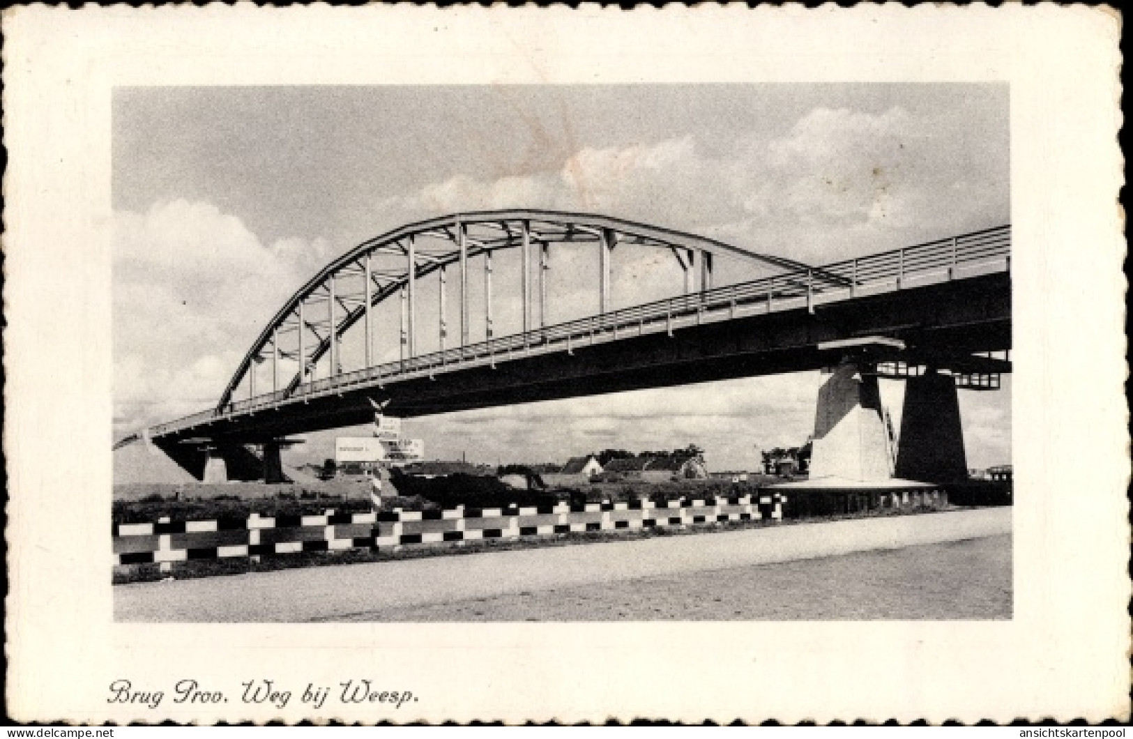 CPA Weesp Nordholland Niederlande, Brug Prov. Weg bij Weesp