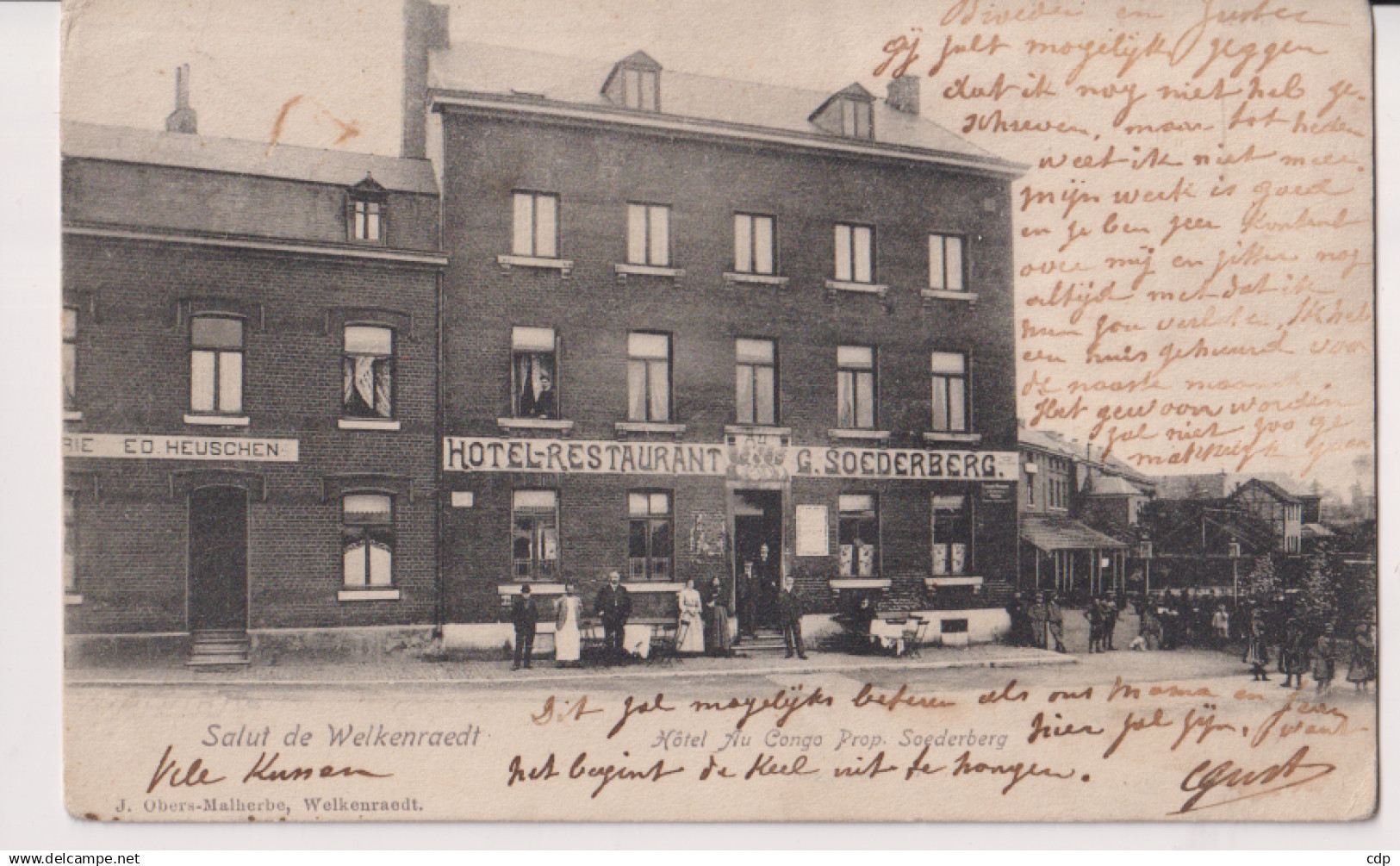 CPA  WELKENRAEDT     hotel restaurant  1910