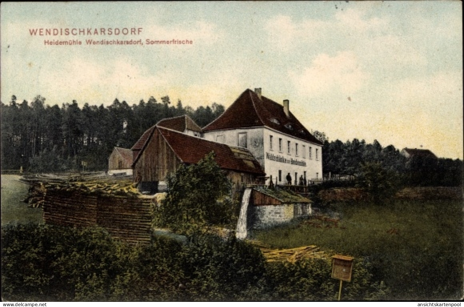 CPA Wendischkarsdorf Karsdorf Rabenau, Gasthaus Heidemühle