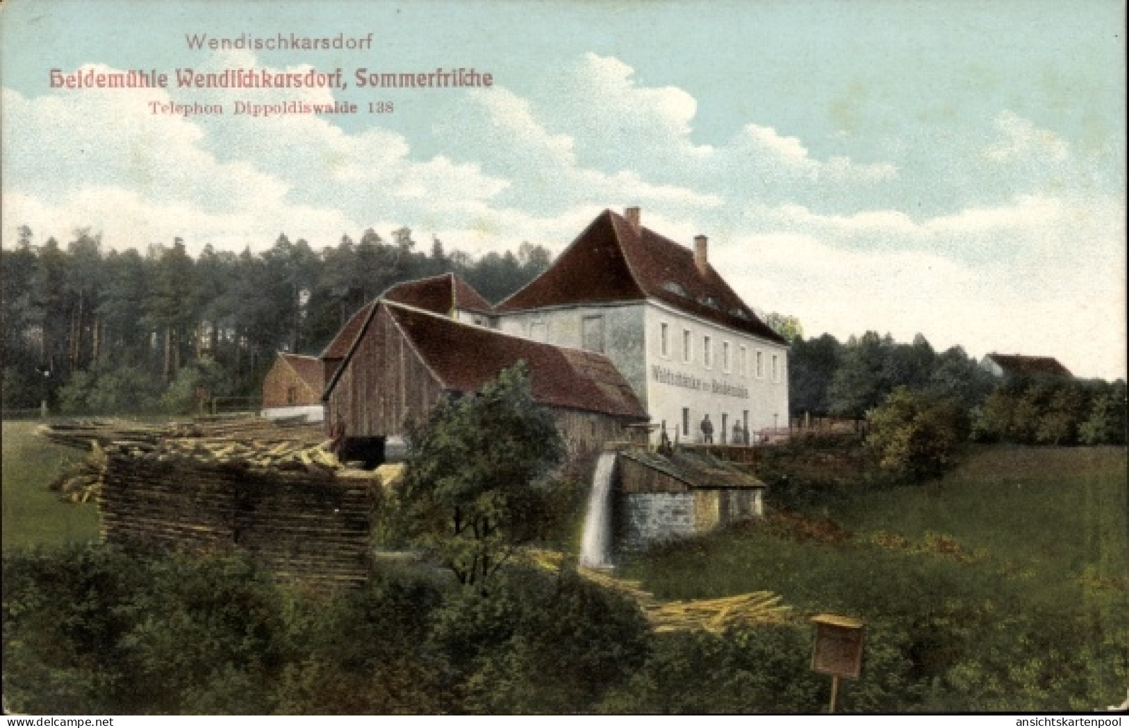 CPA Wendischkarsdorf Karsdorf Rabenau, Heidemühle