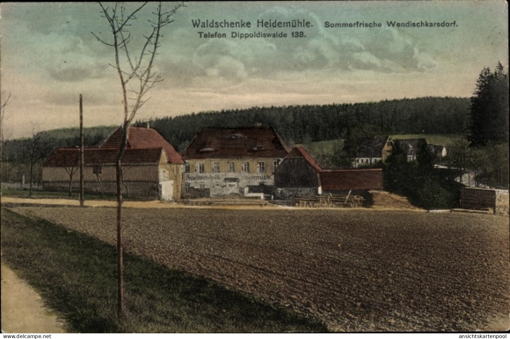 CPA Wendischkarsdorf Karsdorf Rabenau, Waldschenke Heidemühle