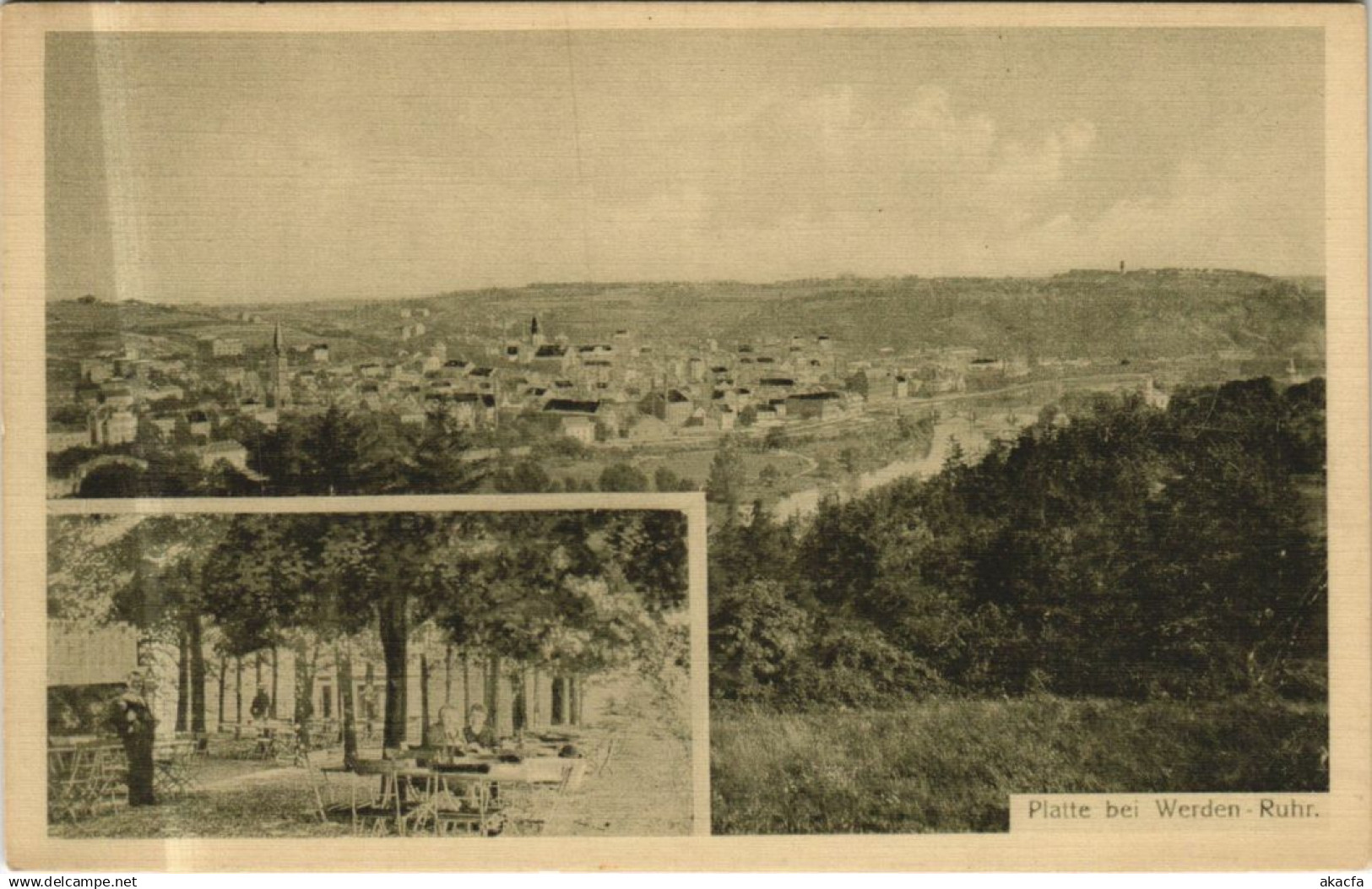CPA WERDEN Platte bei Werden - Panorama - Strassenpartie GERMANY (1163049)