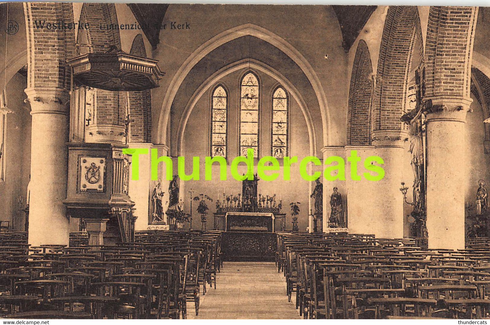 CPA WESTKERKE BINNENZICHT DER KERK