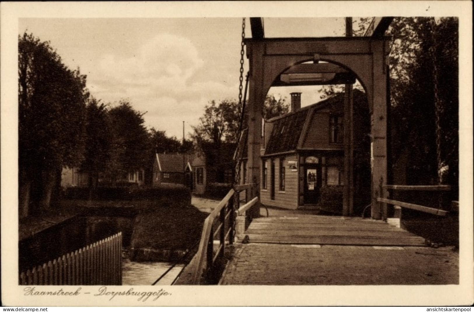 CPA Westzaan Zaanstad Nordholland Niederlande, Zaanstreek, Dorpsbruggetje