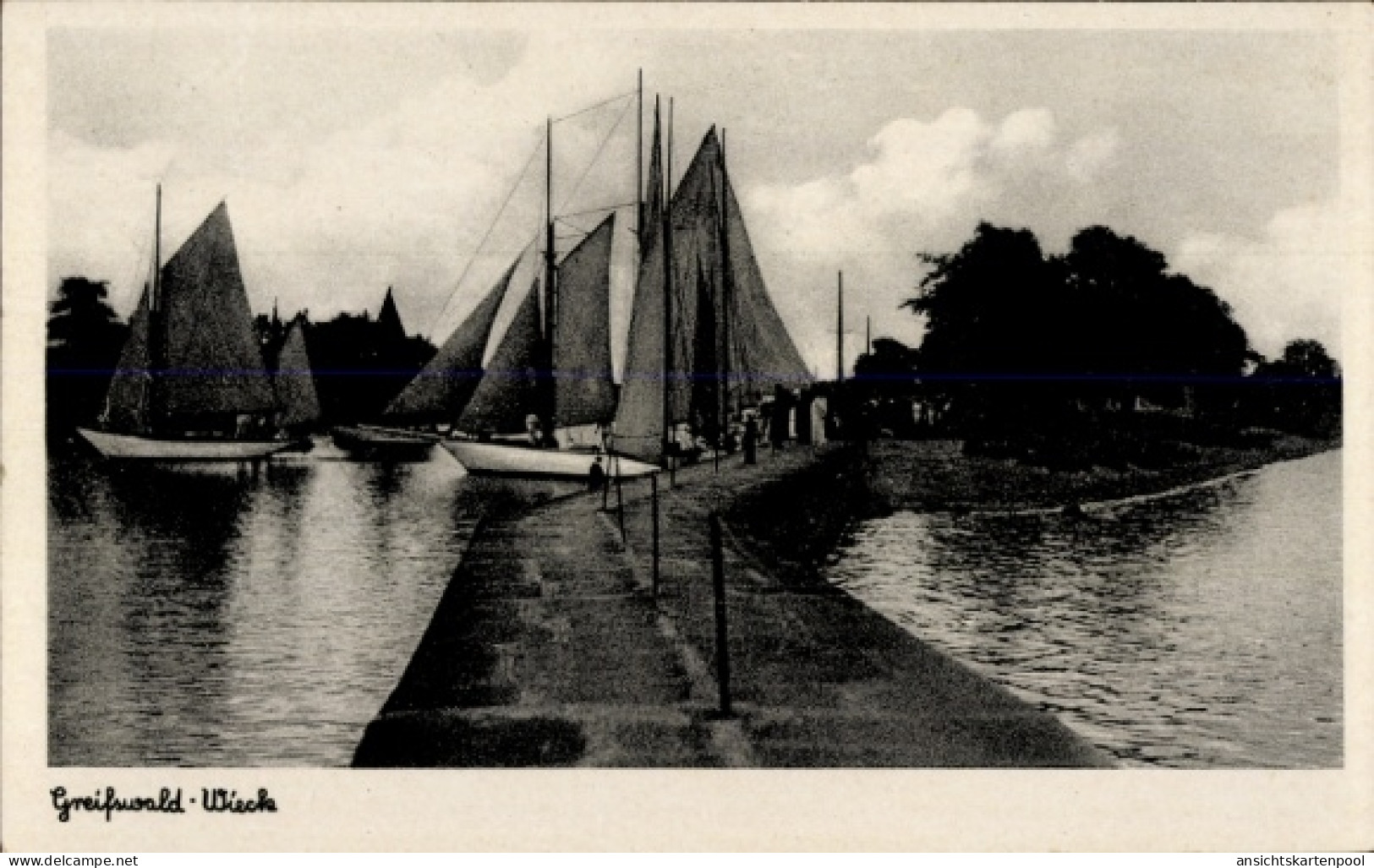 CPA Wieck Eldena Greifswald, Segelboote