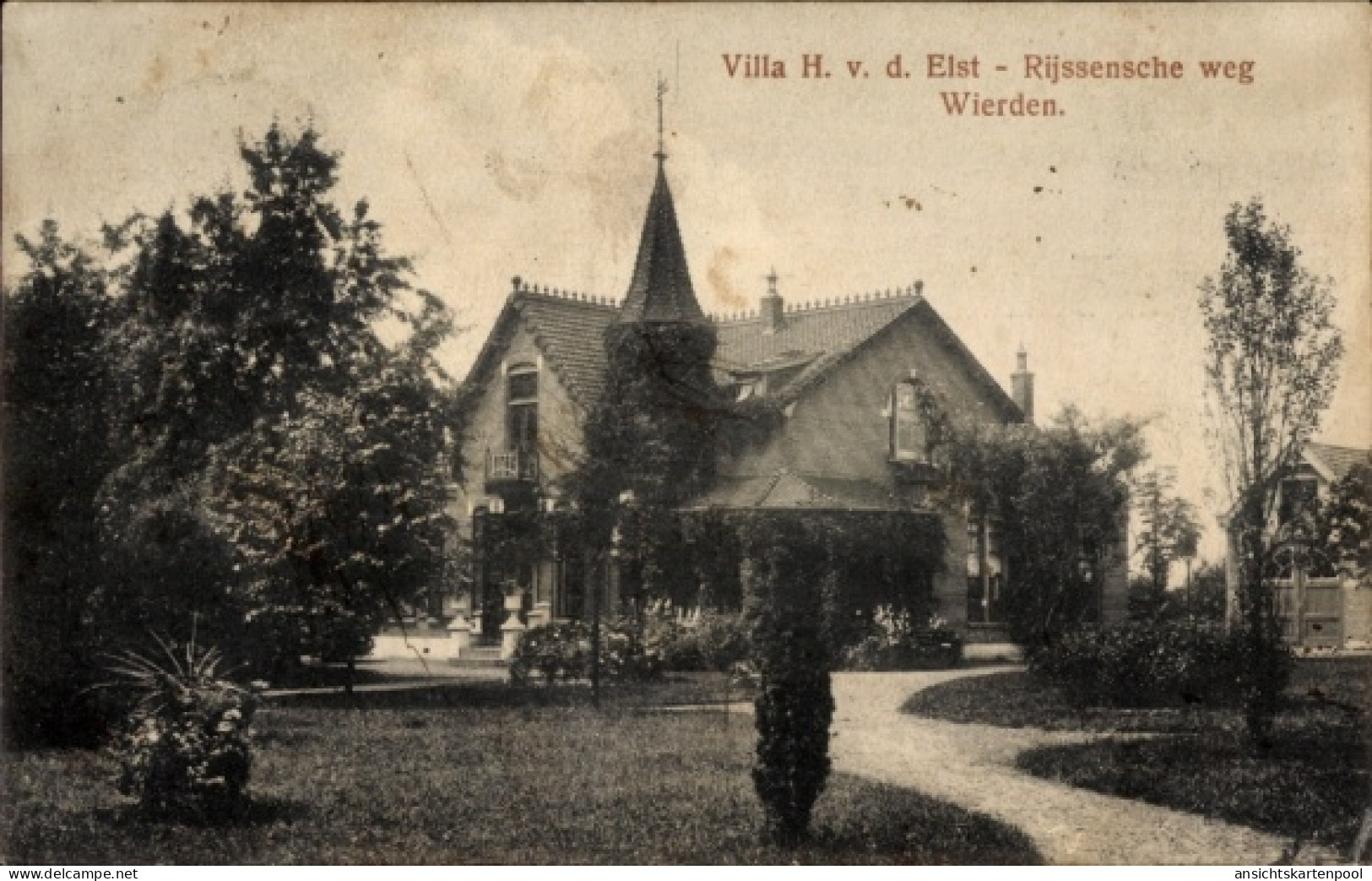 CPA Wierden Overijssel, Villa H. vd Elst, Rijssenscheweg
