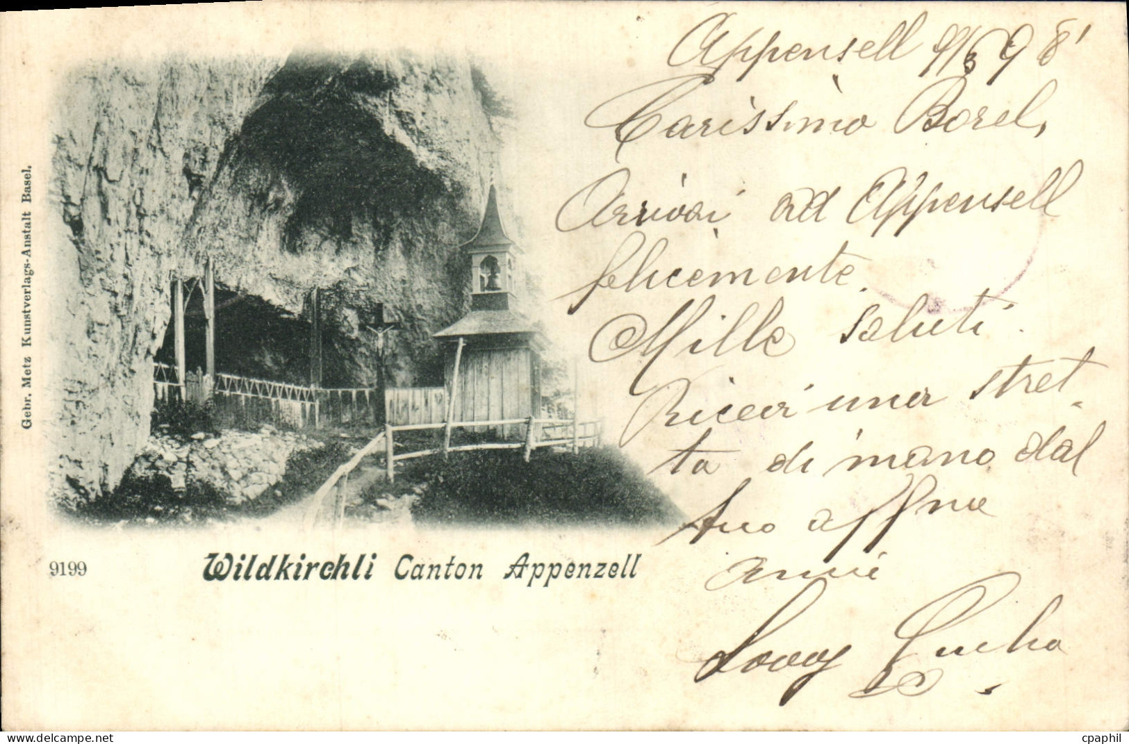 CPA Wildkirchli Canton Appenzell Carte 1898