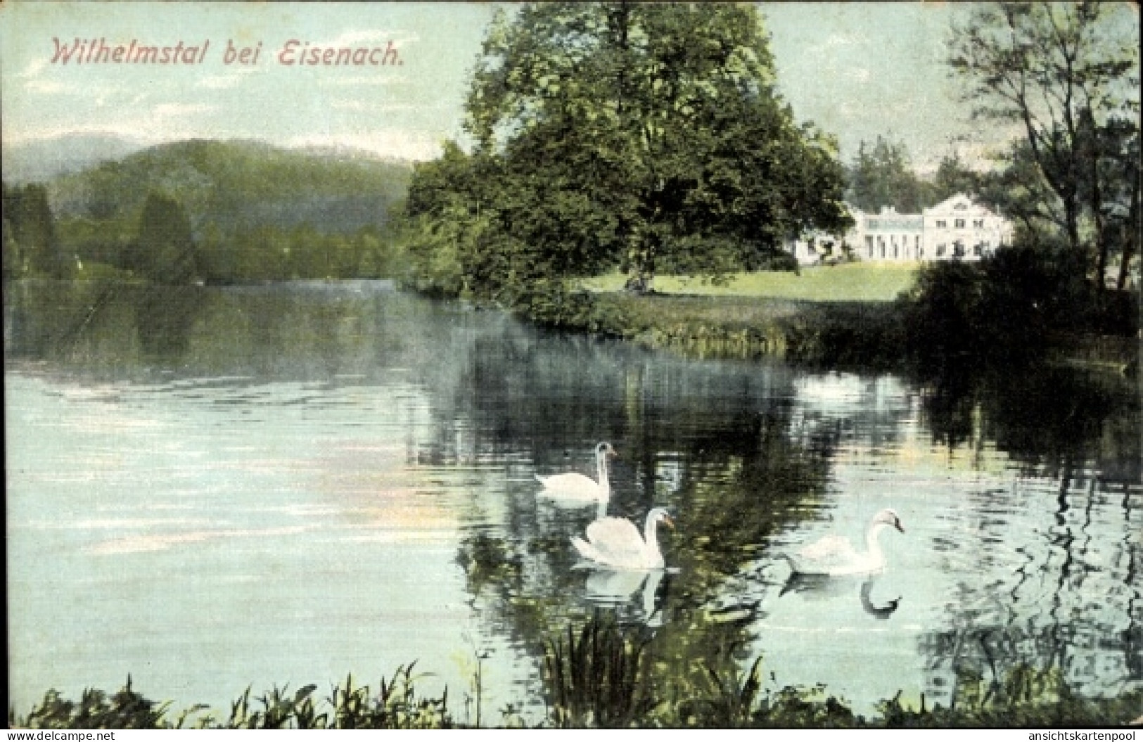 CPA Wilhelmstal Marksuhl, Seepartie mit Schwänen