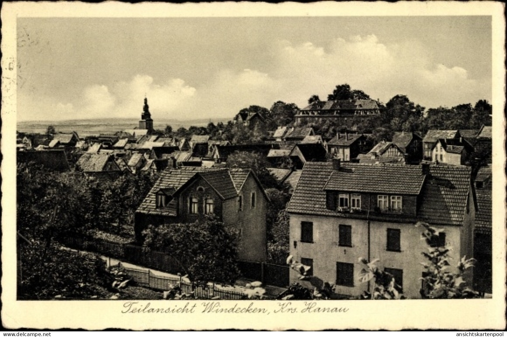 CPA Windecken Nidderau Main-Kinzig-Kreis, Teilansicht der Ortschaft