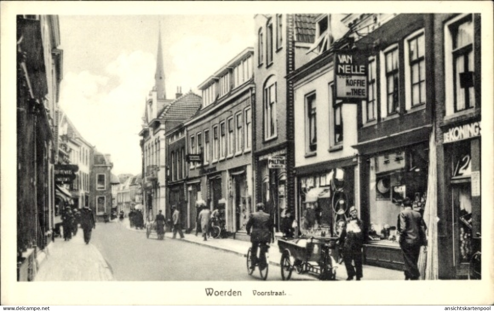 CPA Woerden Utrecht Niederlande, Voorstraat, Geschäfte