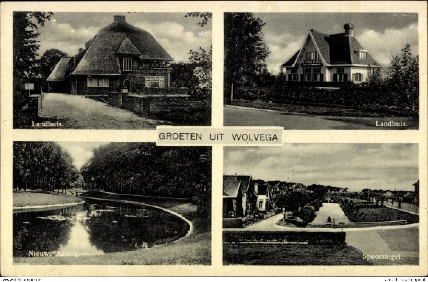 CPA Wolvega Friesland Niederlande, Landhuis, Spoorsingel