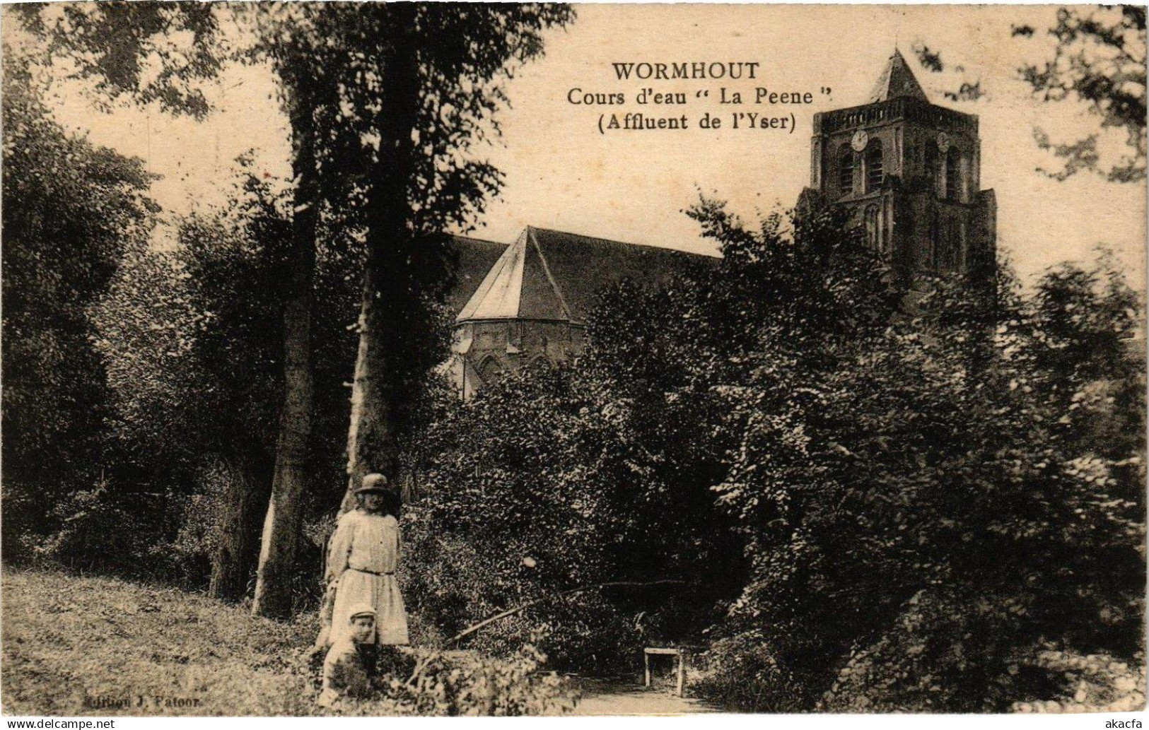 CPA WORMHOUT - Cours d'eau La Péene (Affluent de l'Yser) (203872)