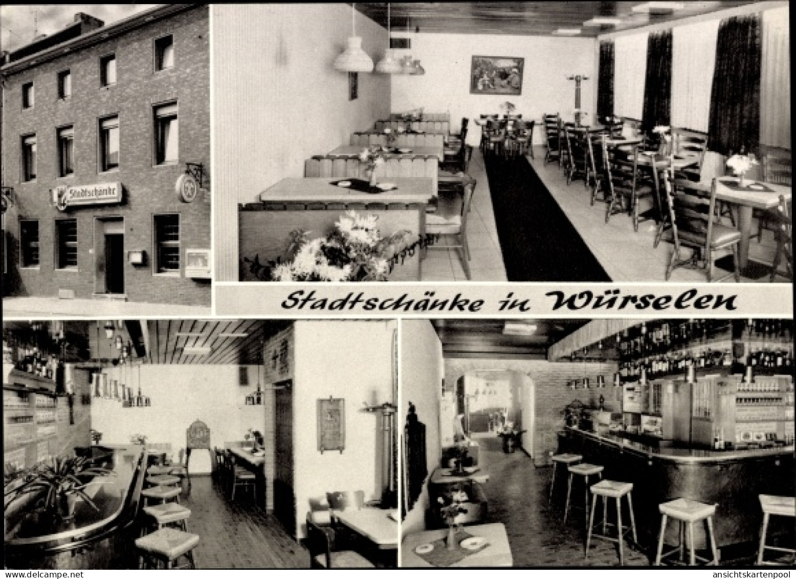 CPA Würselen Nordrhein Westfalen, Stadtschänke, Speisesaal, Bar, Außenansicht