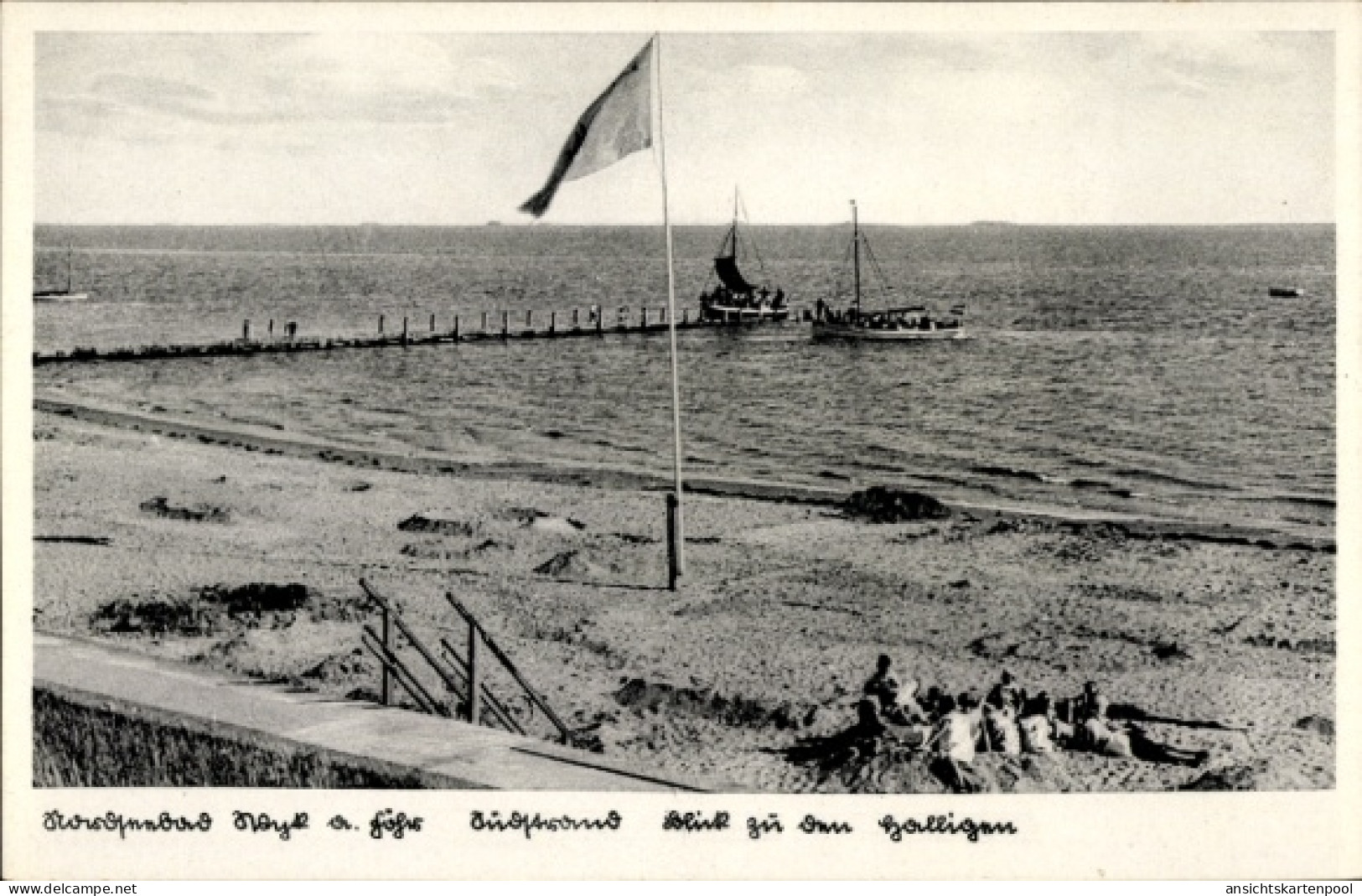 CPA Wyk auf Föhr Nordfriesland, Südstrand, Halligen