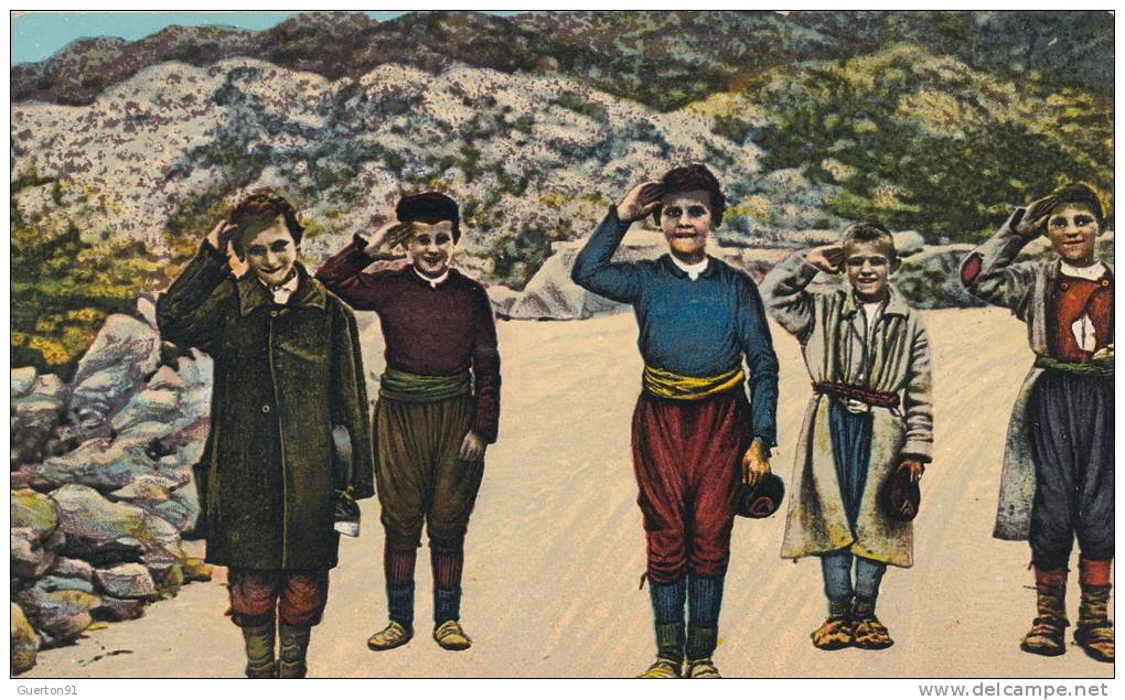 ( CPA YOUGOSLAVIE )  JEUNESSE MONTÉNÉGRIENNE  /