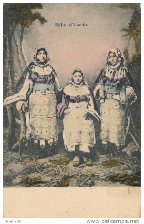 ( CPA YOUGOSLAVIE )  SALUT D'USCUB  /