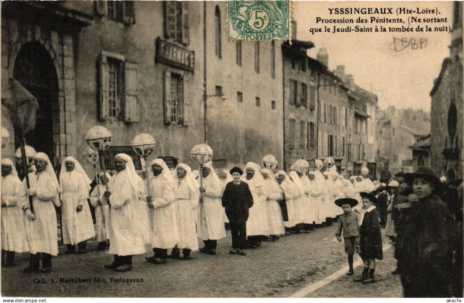 CPA YSSINGEAUX - Procession des Penitents (691052)