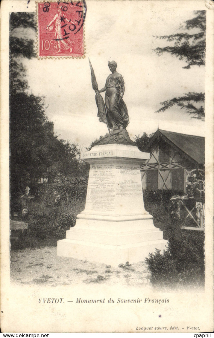 CPA Yvetot Monument Du Souvenir Français