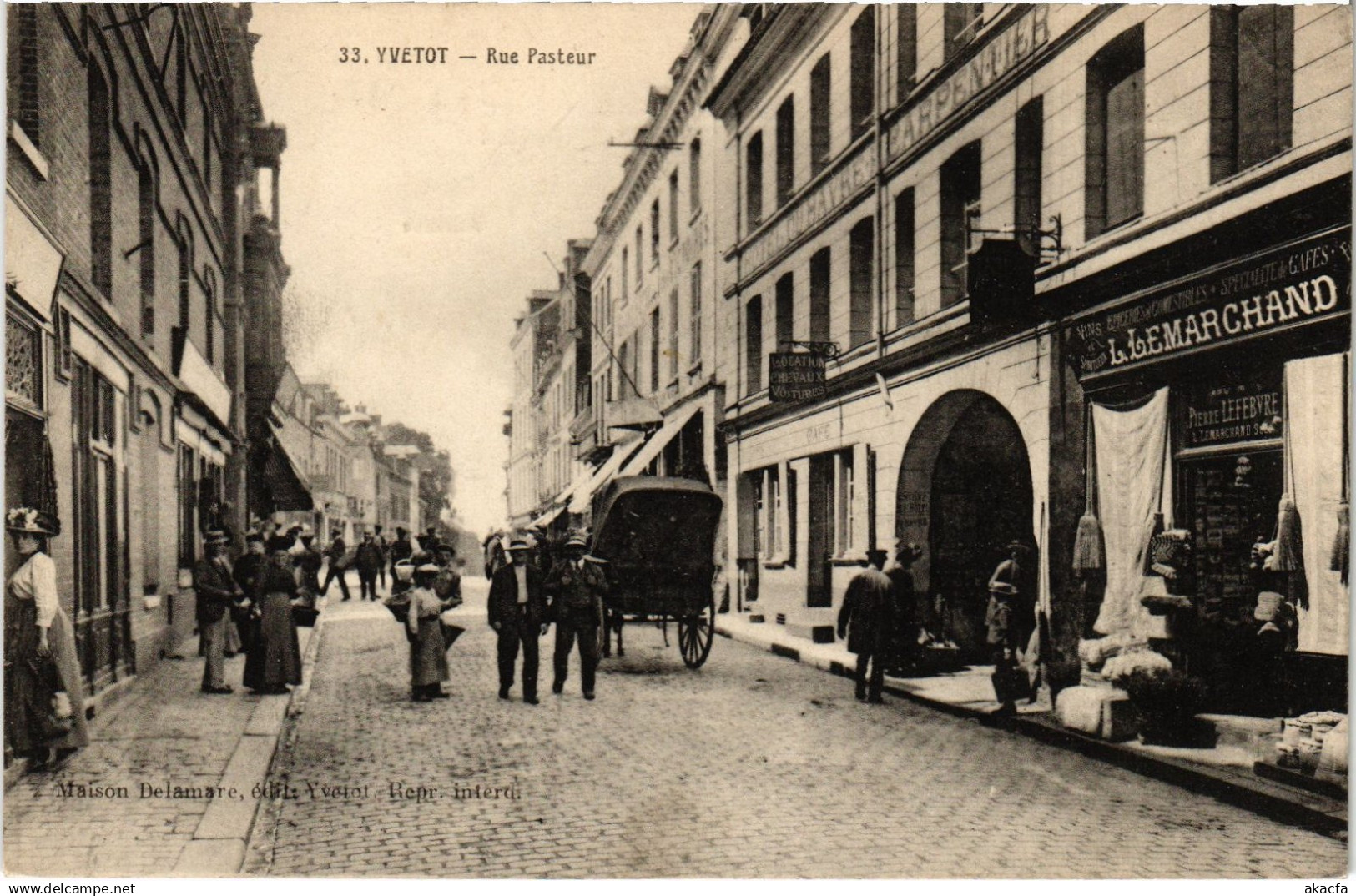 CPA Yvetot Rue Pasteur (1391830)