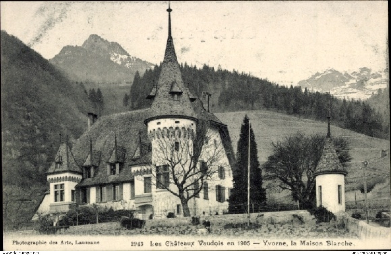 CPA Yvorne Kanton Waadt, Maison Blanche