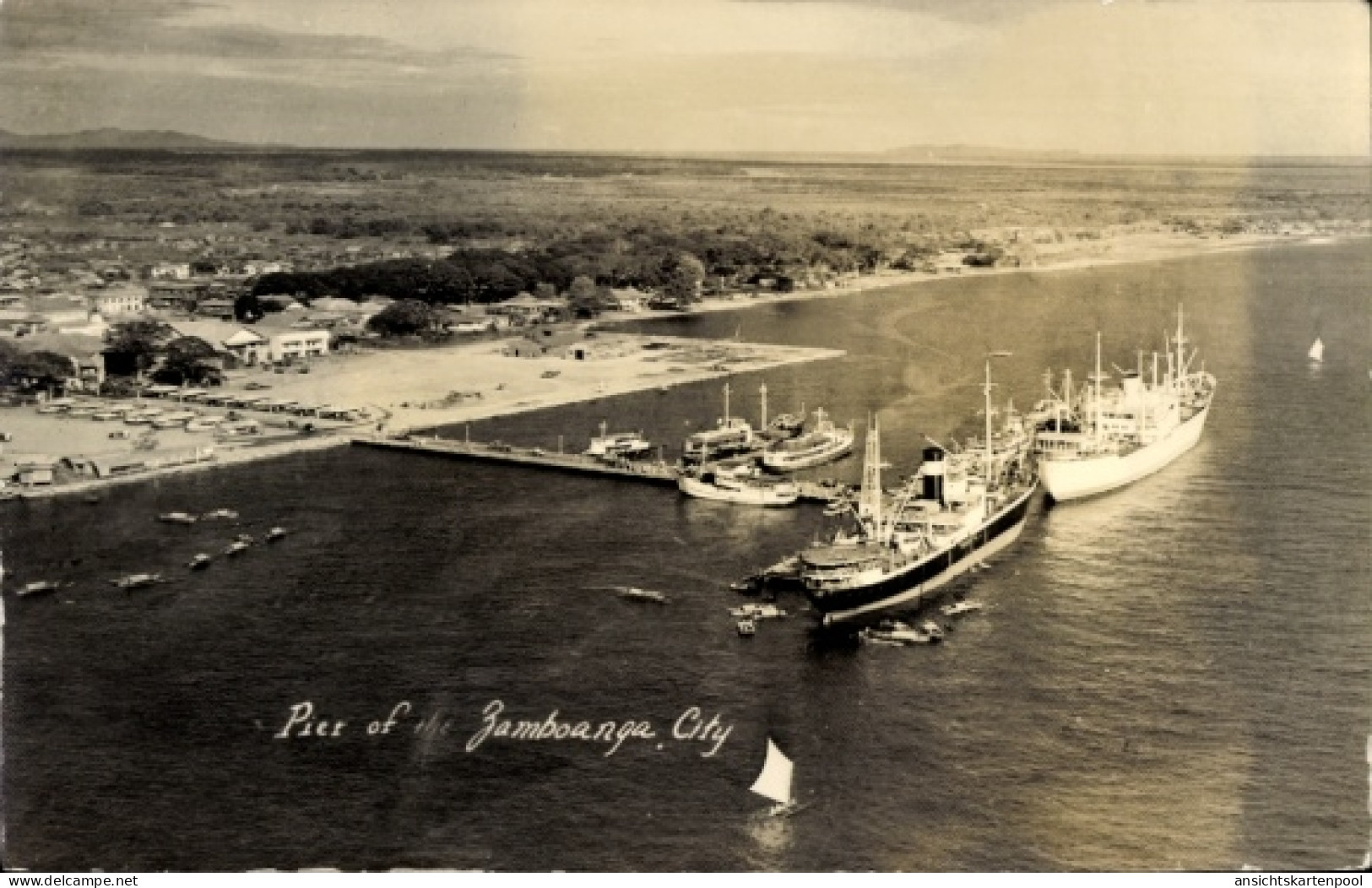 CPA Zamboanga City Philippinen, Gesamtansicht, Pier, Dampfer
