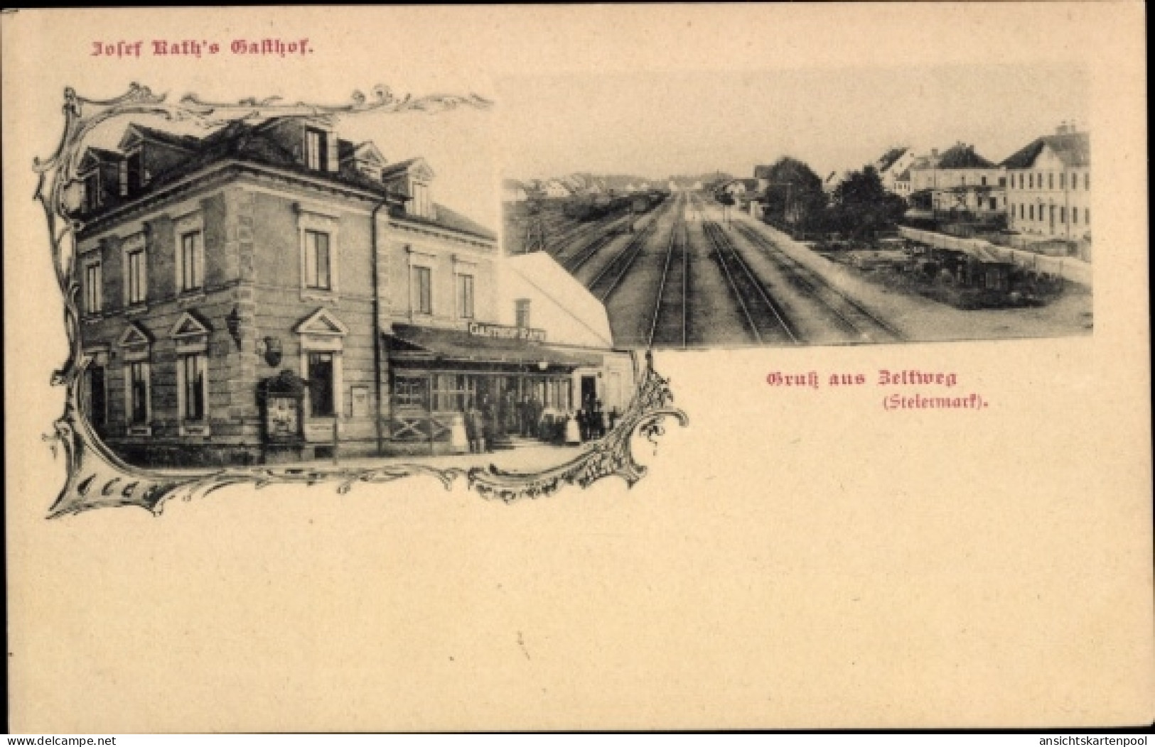 CPA Zeltweg Steiermark, Josef Raths Gasthof