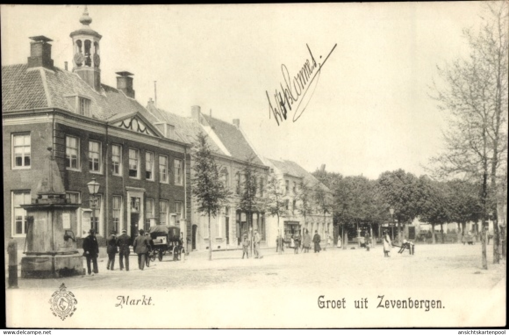 CPA Zevenbergen Nordbrabant, Markt