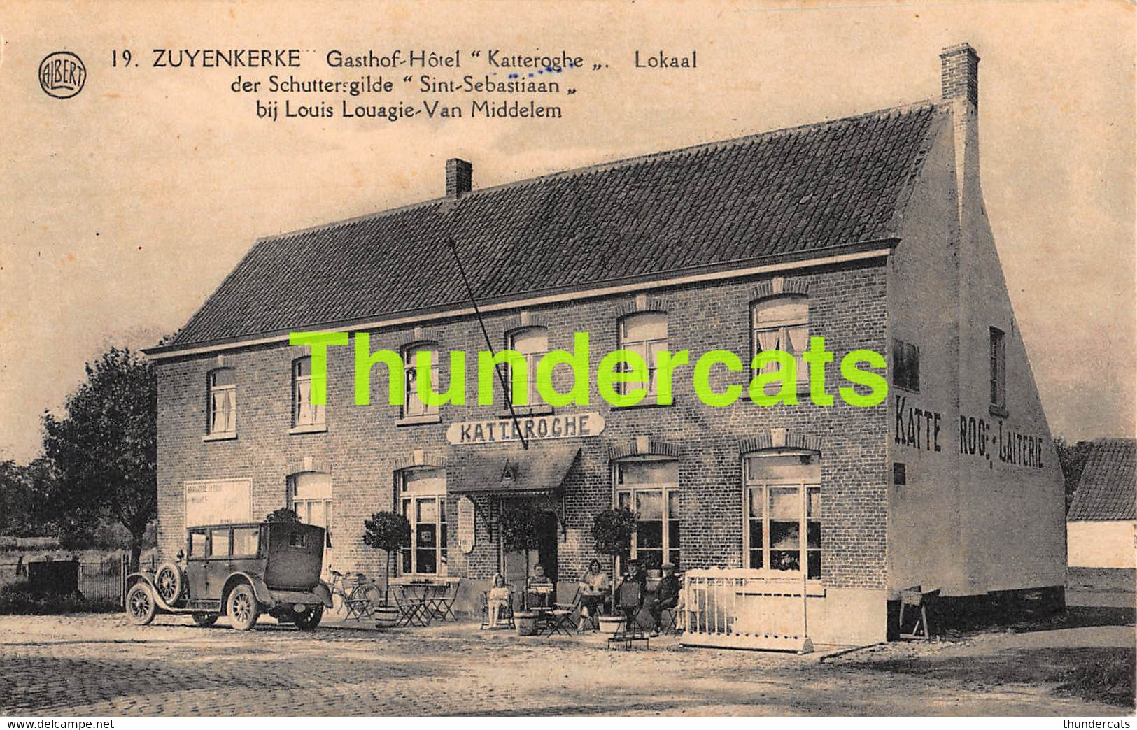 CPA ZUIENKERKE GASTHOF HOTEL KATTEROGHE LOKAAL DER SCHUTTERSGILDE SINT SEBASTIAAN