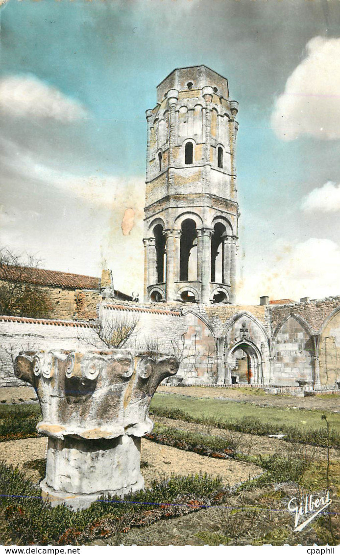 CPM 11 019 charroux (vienne) ancienne abbaye tour charlemagne xi s(mont hist classe)