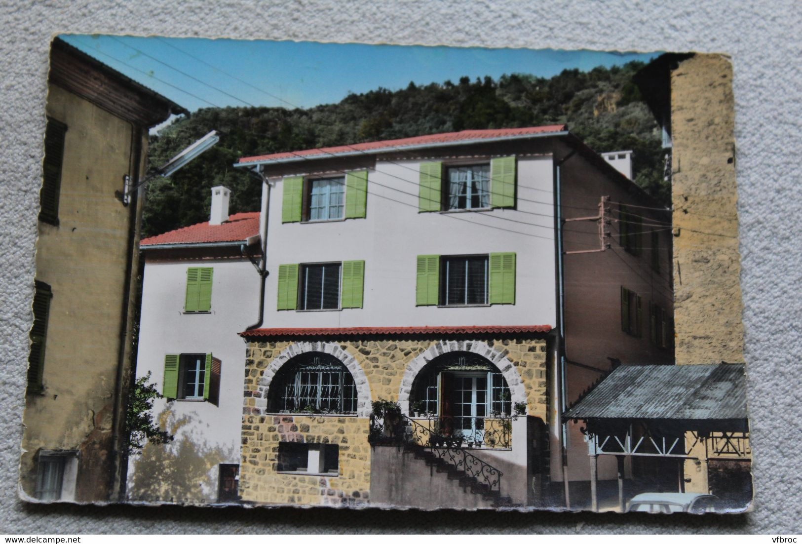 Cpm 1944, Saint Sauveur sur Tinée, la poste, Alpes maritimes 06