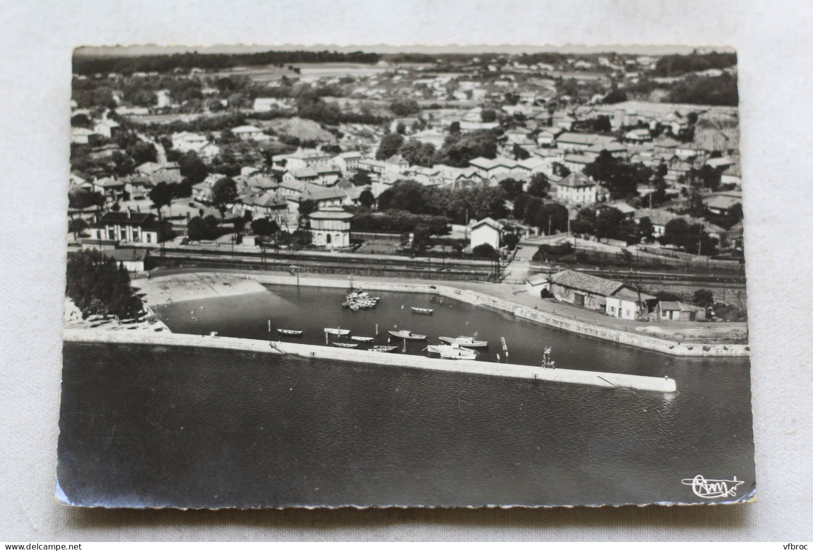 Cpm 1954, Boucau, vue aérienne, le port, Pyrénées Atlantiques 64