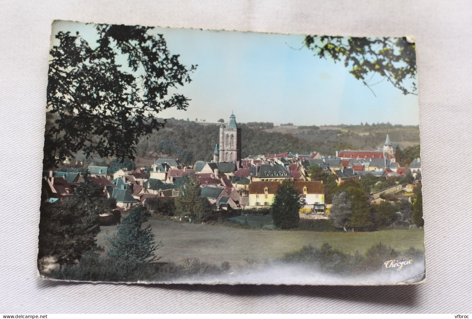 Cpm 1955, Felletin, vue générale, Creuse 23