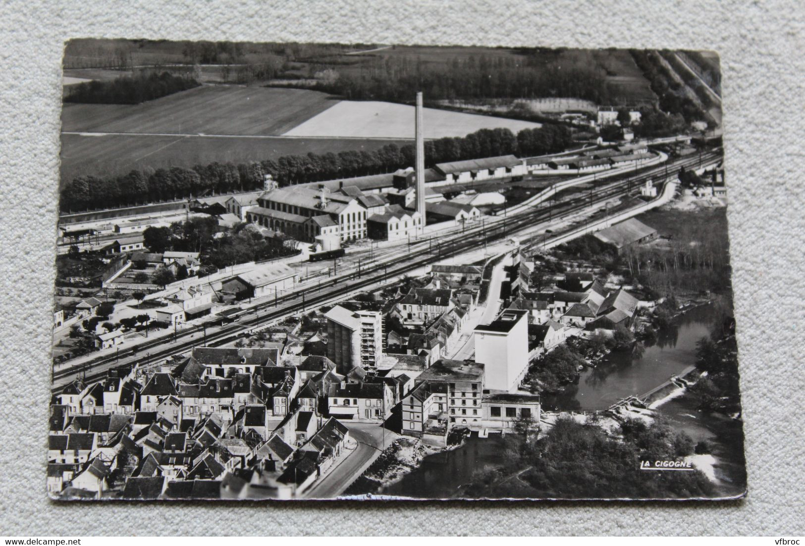 Cpm 1961, en avion sur Brienon, Yonne 89