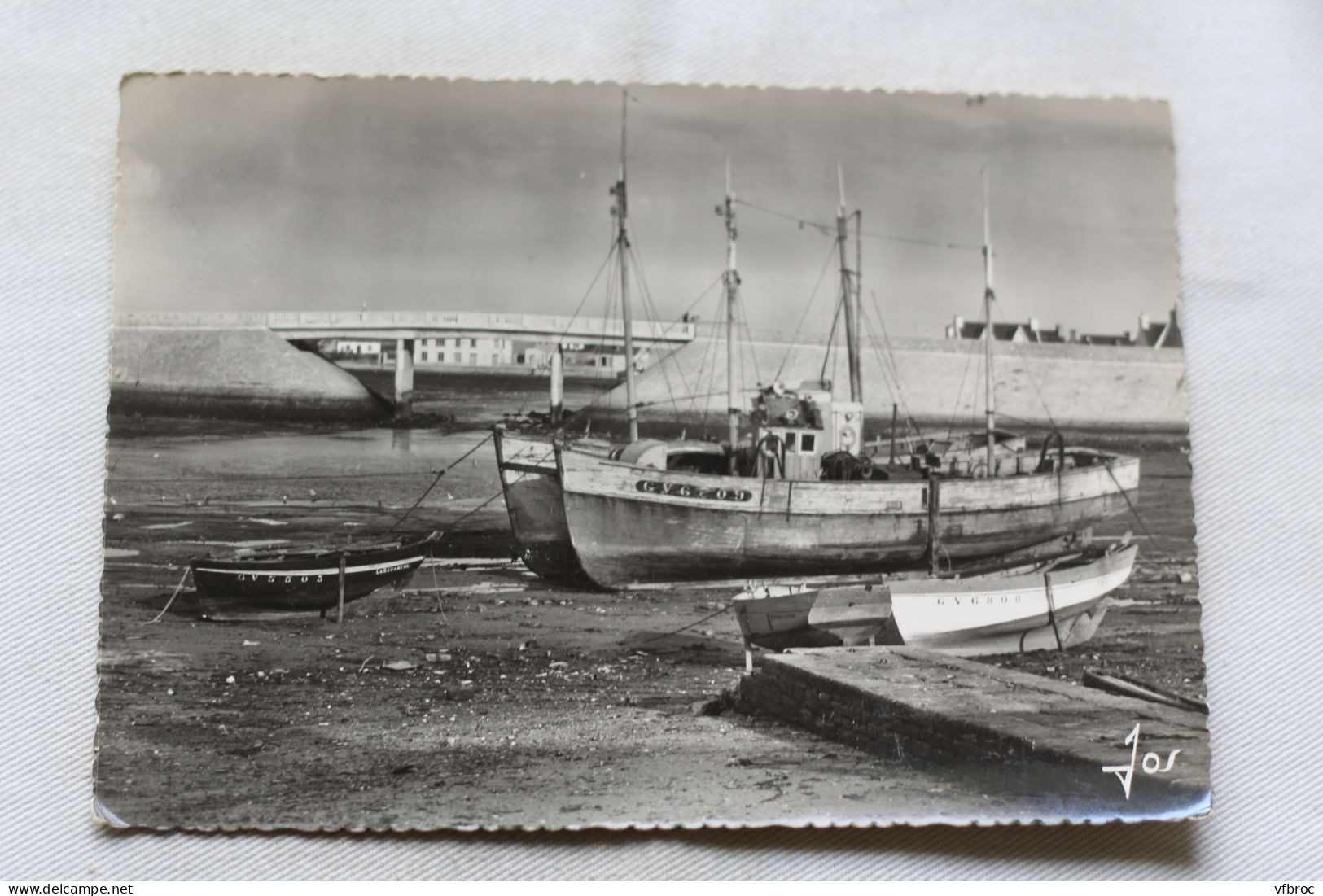 Cpm 1965, Guilvinec, le nouveau pont qui relie Guilvinec à Léchiaguat, Finistère 29