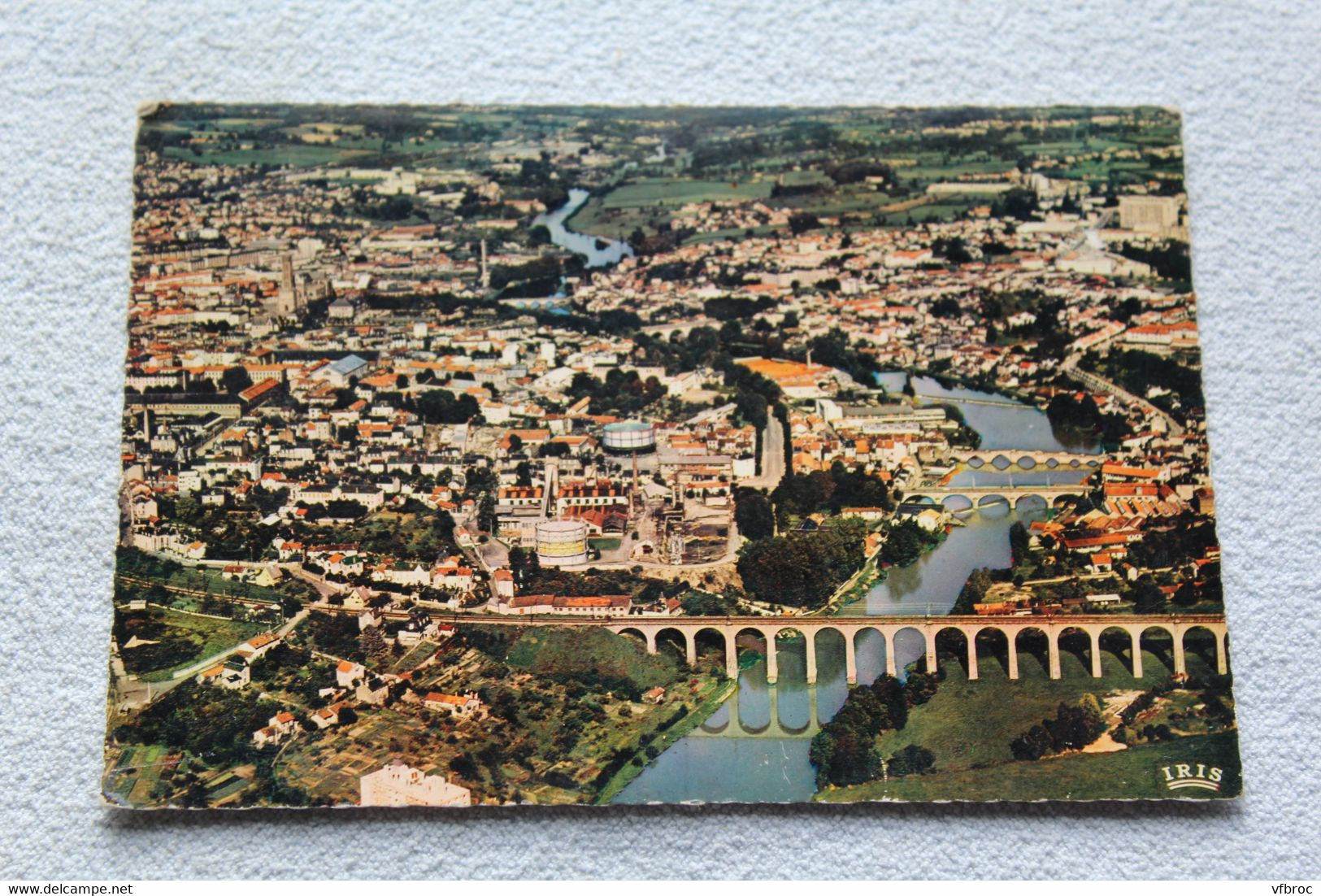 Cpm 1965, Limoges, vue générale, la vallée de la Vienne, les cinq ponts, haute Vienne
