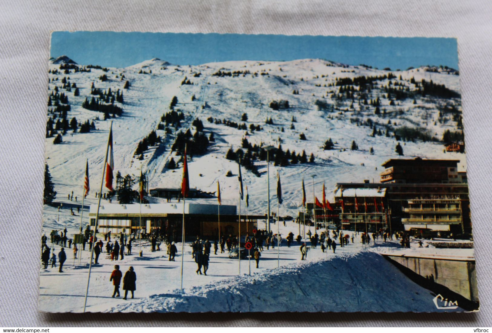 Cpm 1967, Courchevel, départ du télébenne des Verdons Saulire et Bellecote, Savoie 73