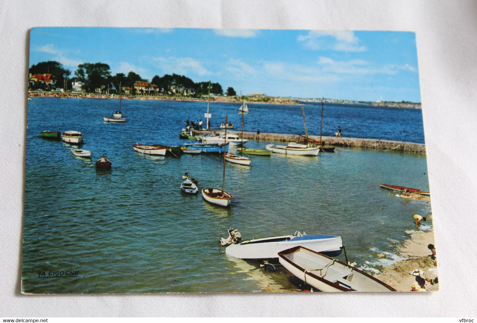Cpm 1967, Lorient, Larmor plage, le petit port, Morbihan 56